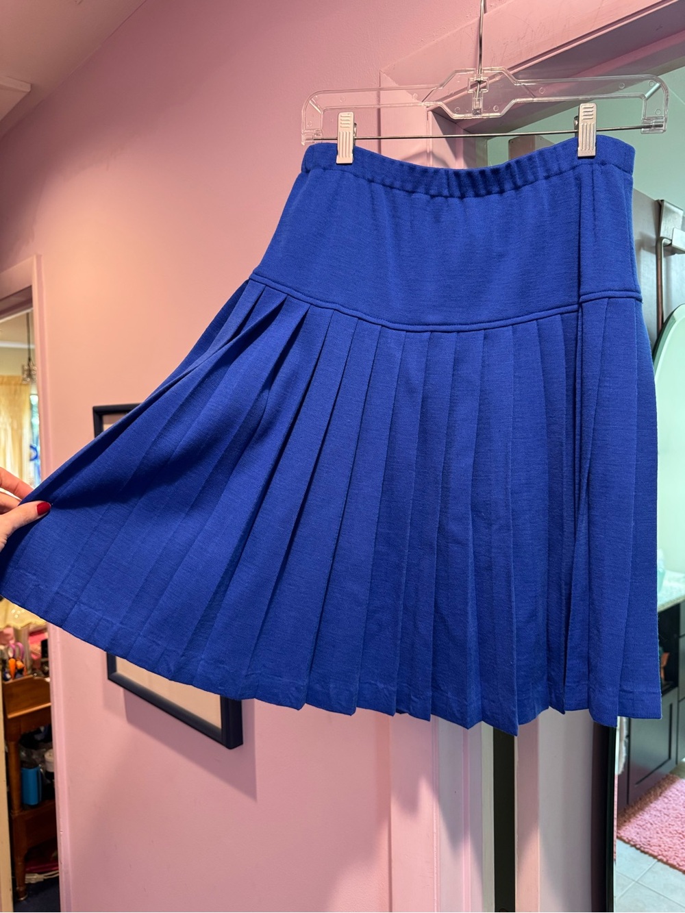 VTG!! Brett Harrison Knits Size M Blue Pleated Women's Skirt